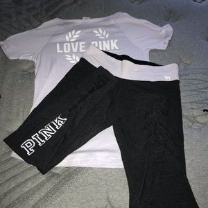 PINK outfit size M top L yoga pants